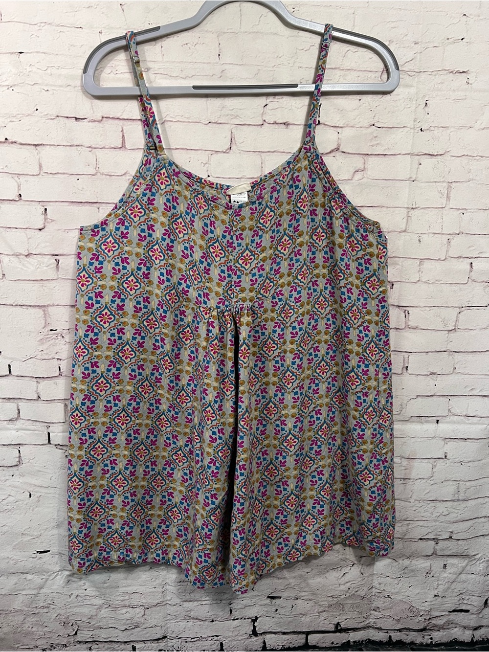 Natural Life Size Large Floral Shorts Jumpsuit Jumper Adjustable Tank Straps 1pc